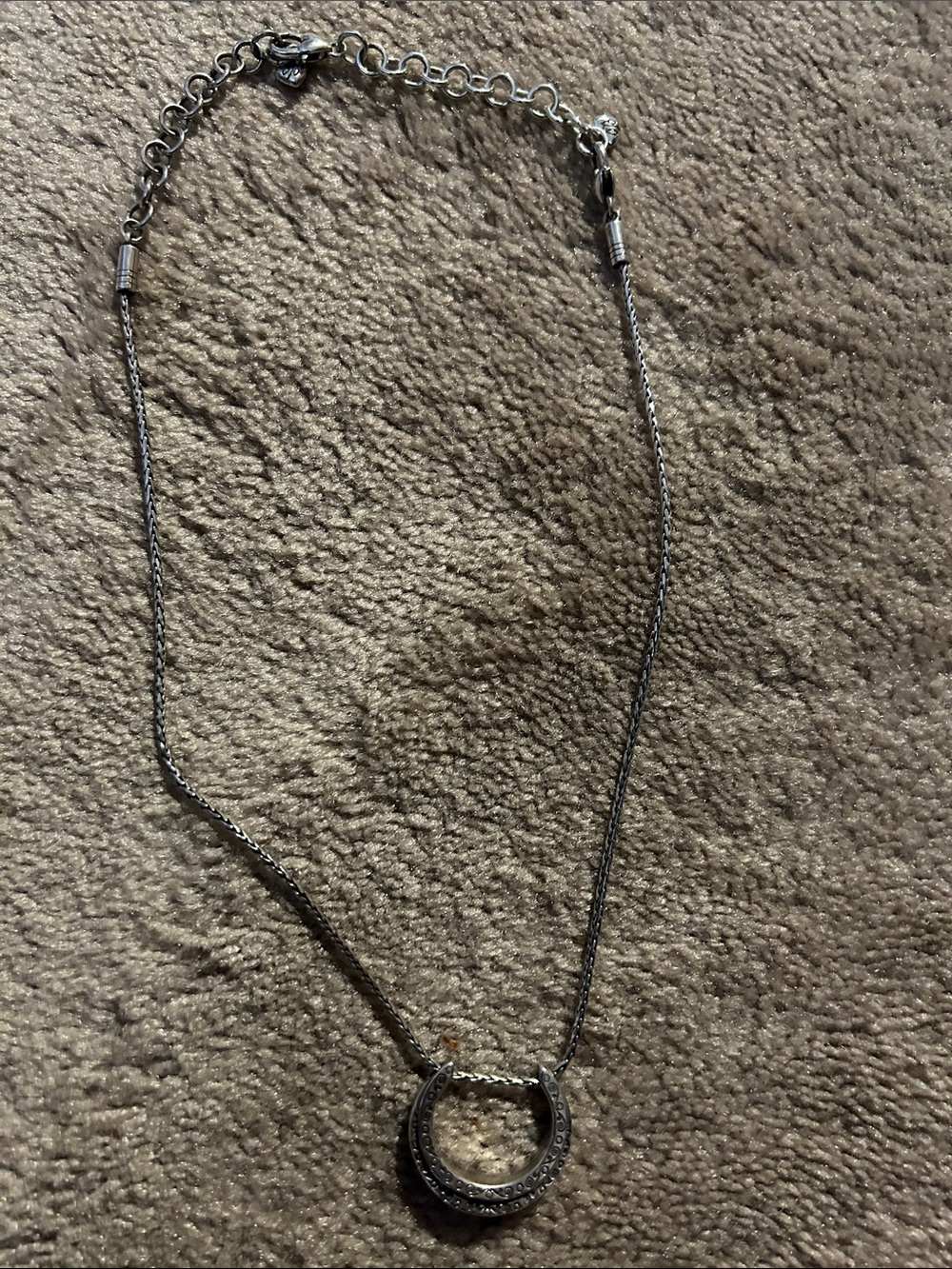 Brighton Silver “Starry Night” Double Horseshoe Pendant Necklace - Picture 6 of 6